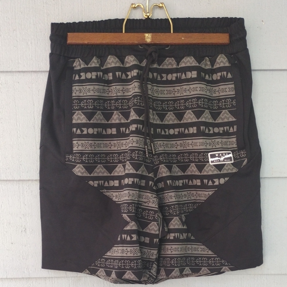 Wade Black and Gray Patterned Shorts